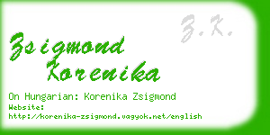 zsigmond korenika business card